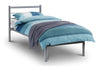 Julian Bowen Alpen Double Bed, Powder Coated Steel, Grey, 135cm