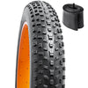 YunSCM 1-PC 26" Foldabel Bike Fat Tyre 26x4.0 ETRTO 100-559 with 26 inch Heavy Duty Inner Tube 26x4.0/4.50 AV32mm Schrader Valve, Compatible with