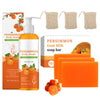 100g Persimmon Goat Milk Soap, 120ml Persimmon Body Wash Kit, Eliminates Odors, Hydrates, Soothes, Ideal for All Skin Types