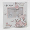 Tracey Russell 6"x4" MDF Photo Frame A New Arrival Girl Design Pink Polka Dot Frame