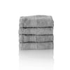 Glart Premium Set of Terry Hand Towels, Range of Terry Towels in 6 Colours and 5 Sizes, Colour: Platinum Grey, 4X Guest Towels 30 X 50 cm
