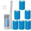 39 Pcs Toilet Brush Replacement Head with Handle, Wall-mounted Disposable Toilet Brush for Home Bathroom Kitchen