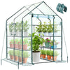 Ohuhu Plastic Greenhouse with Improved Transparent PVC Cover, Portable Walk in Plant Green House, 3 Tiers 12 Shelves Stands Small Greenhouses Backyard