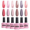 AIMEILI Soak Off UV LED Pastel Nude Gel Nail Polish Multicolour/Mix Colour/Combo Colour Set Of 6pcs X 10ml - Kit 22