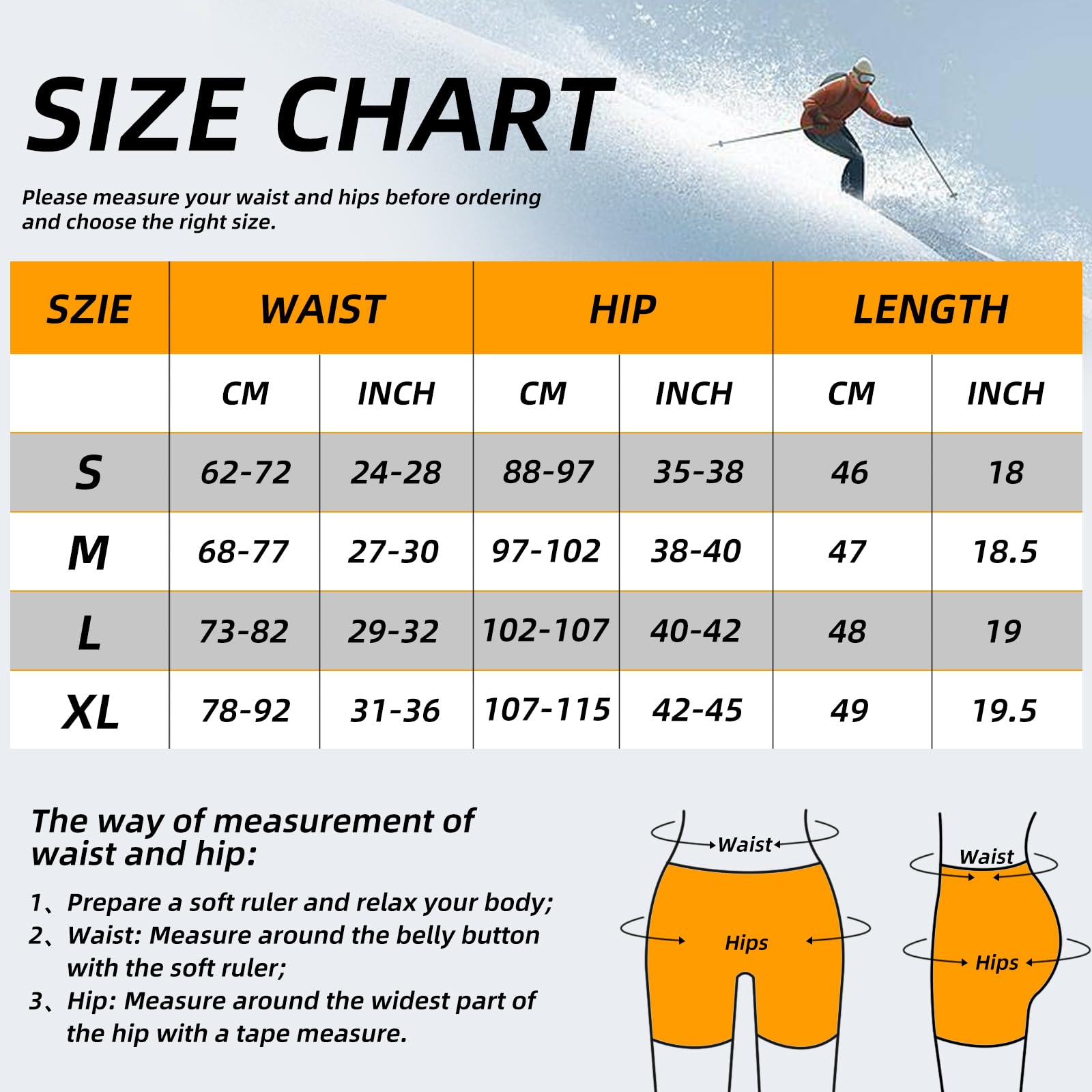 Cienfy 3D Hip Protective Padded Shorts EVA Tailbone Pad Impact Gear for Skiing Skating Snowboarding Skateboarding (Large)