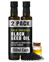 RAWYA Organic Cold-Pressed Black Seed Oil 250ml, Turkish Black Cumin (Kalonji, Nigella Sativa), Unrefined, Rich in Omega-3, 6, 9, Strong Taste for