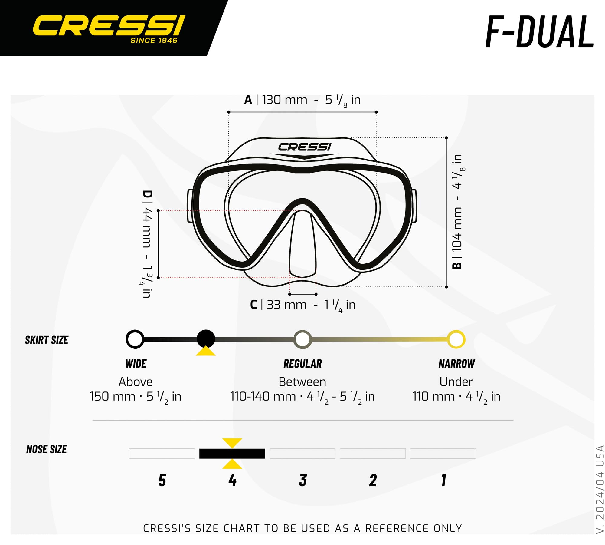 CRESSI F-Dual + Supernova Dry Combo - Unisex Diving Mask F-Dual rimless and Dry Snorkel for Snorkelling and Scuba Diving, Colour White Pink/Clear