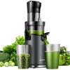 GDOR Cold Press Juicer Machines for Whole Fruit and Vegetable, Wide Mouth 89MM Feeding Chute, Powerful Slow Masticating Juicer with Two-layer Filter,