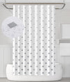 YOUNG DA Fabric Shower Curtain Grey & White Diamond Geometric Design for Bathroom, Shower Curtains Mould Proof Resistant 72x72 inch, Washable Fabric,