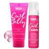 Umberto Giannini Curl Jelly Scrunching Jelly & Curl Foam Mousse Styling Duo - Vegan & Cruelty Free Curl Control Hair Gel & Mousse for Defrizzing Curly