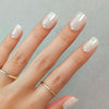 MOYOU LONDON Gel Press On Nails - Elegant Short Square Shape, Long-lasting & Comfortable Soft Fake Nails with Glue, Reusable Natural Stick On Nails