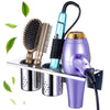 LOXSUN Hairdryer Holder Wall Mounted, Hair Dryer Holder with Cup, Hairdryer Station Accessories Stand, Bathroom Hair Styling Care Tool Organizer for