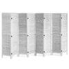 VEVOR Wood Room Divider, 8 Panel Wood Folding Privacy Screen, 66.9 Inches Tall Indoor Louvered Wooden Partition, Portable Decoration Screen, for Room