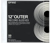 GPXIIZ Vinyl Sleeves Outer 12 Inch | 50x Thickened Record Sleeves | No Edge Tears | Durable 100 Micron Polyethylene | UV Resistant | Clear Plastic