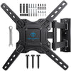 PERLESMITH TV Wall bracket for most 26-60 inch Plasma & Curved TV up to 35kg, Universal TV Bracket Wall Mount with Tilt Swivel Extension, Max VESA