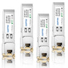QSFPTEK (4Pack) 10GBASE-T SFP+ to RJ45, 1.25G/2.5G/5G/10Gb RJ45 Copper Mini-GBIC Transceiver for Cisco SFP-10G-T-S, Ubiquiti UF-RJ45-10G, Mikrotik,
