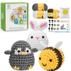 Crochet Kit for Beginners,Amigurumi Crochet Animal Kit,Crochet Starter Kit Step-by-Step Video Tutorials,Beginner Crochet Kit for Adults,Crocheting