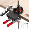 XUNTOP 35mm Concealed Hinge Jig Hole Set, Aluminum Alloy Material, Double Clip Fixed More Stable, Precision Manufacturing for Wood Furniture Door