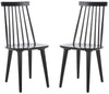 SAFAVIEH Set of 2 Wooden Dining Chairs, in Black