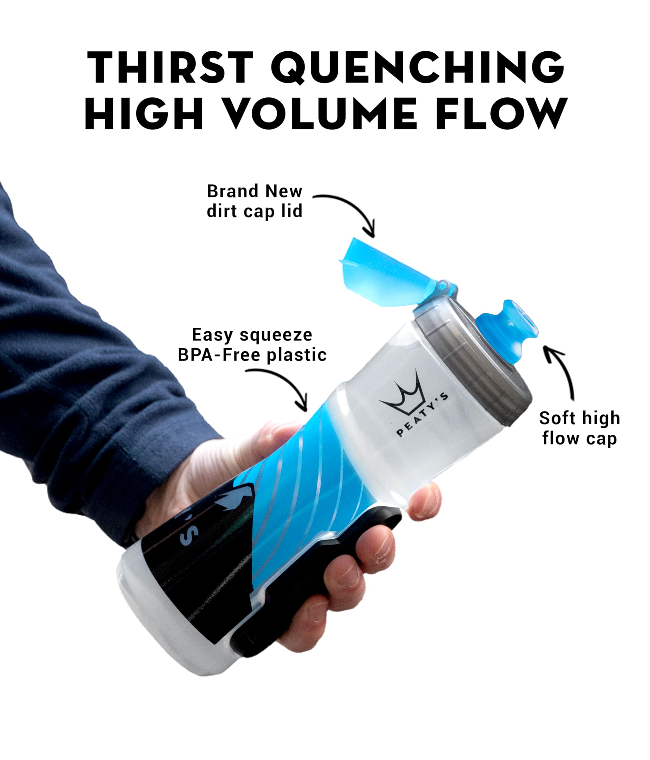 Peaty's x Fidlock Lockin Magnetic 750ml Bike Water Bottle & Mount, Bicycle Drink Bottles, Cycle Accessories for Mountain Biking & Cycling, Premium
