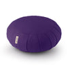 basaho CLASSIC Zafu Meditation Cushion | Organic Cotton | Buckwheat Hulls | Removable Washable Cover (Pure Purple)