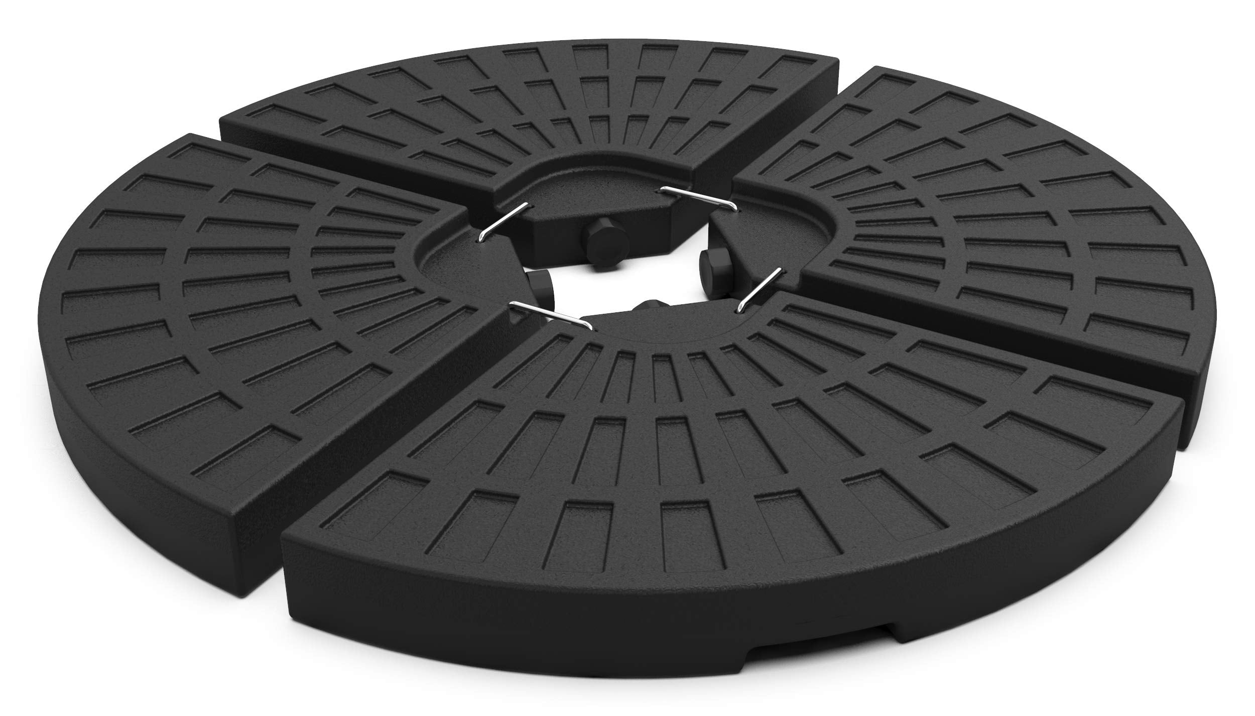 VOUNOT? Parasol Base Weights, Set of 4 Umbrella Base Stand for Cantilever and Banana Parasol, Sand or Water Filled, 52 L / 100 kg,Round