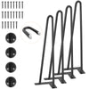 VEVOR 406.4MM Hairpin Furniture Legs, Metal Home DIY Projects for Nightstand, Coffee Table, Desk, 226.8KG Load Capacity with Rubber Floor Protectors,