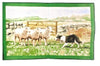 Collie Dog with Sheep Large Cotton Tea Towel