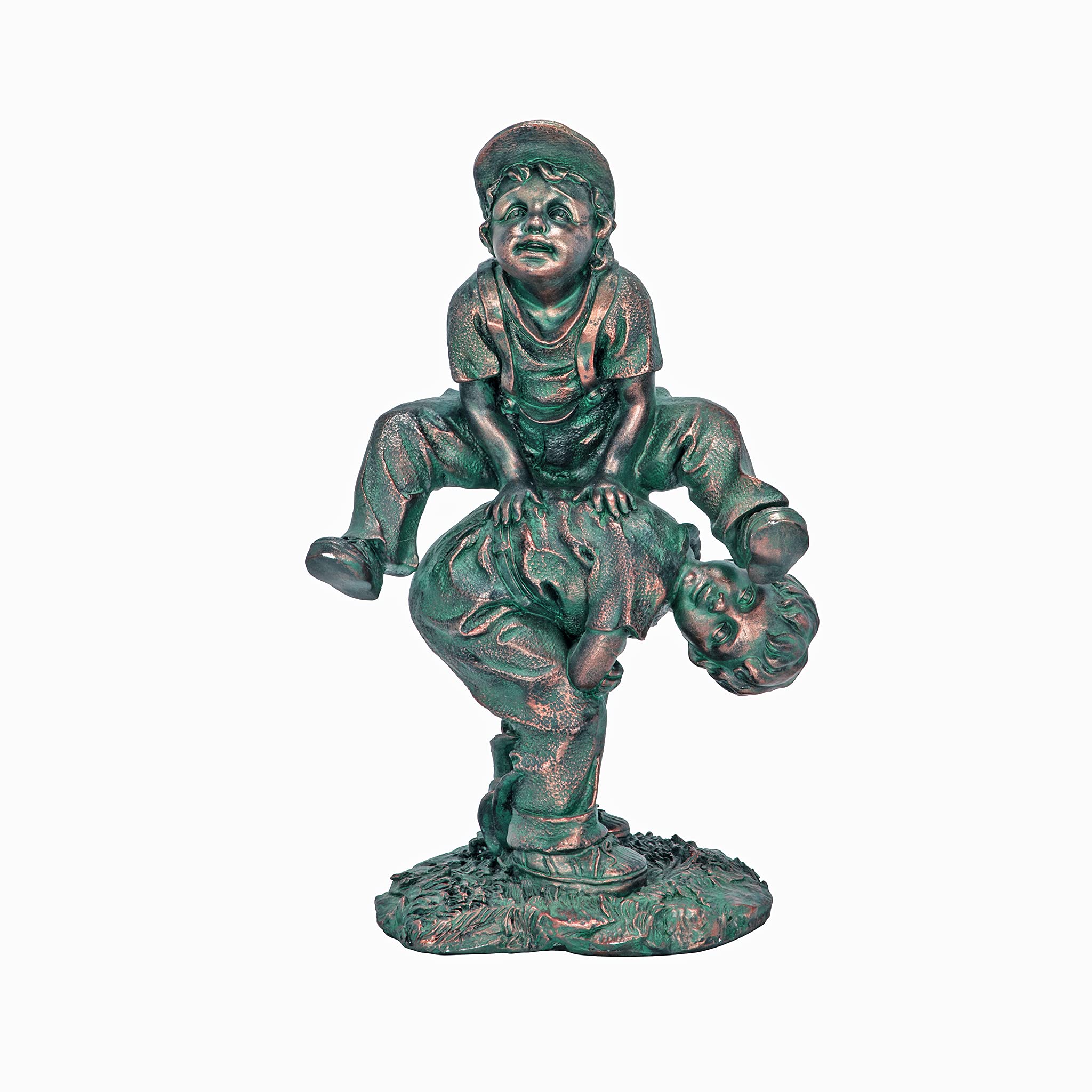 Design Toscano Leap Frogging Playing Boys Garden Statue, Full Color