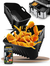 Silicone Air Fryer Liner for Tefal Dual Easy Fry XXL 11L, Air Fryer Accessories for Air Fryer Dual Drawer Baskets EY942BG0,AirFryer Trays for Tefal