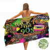 Ulticool Microfibre Towel - 90s 90s - 160 x 80 cm - Lightweight Travel Towel Quick Drying Bath Towel Beach Towel Sauna Towel Microfibre - Travel Beach