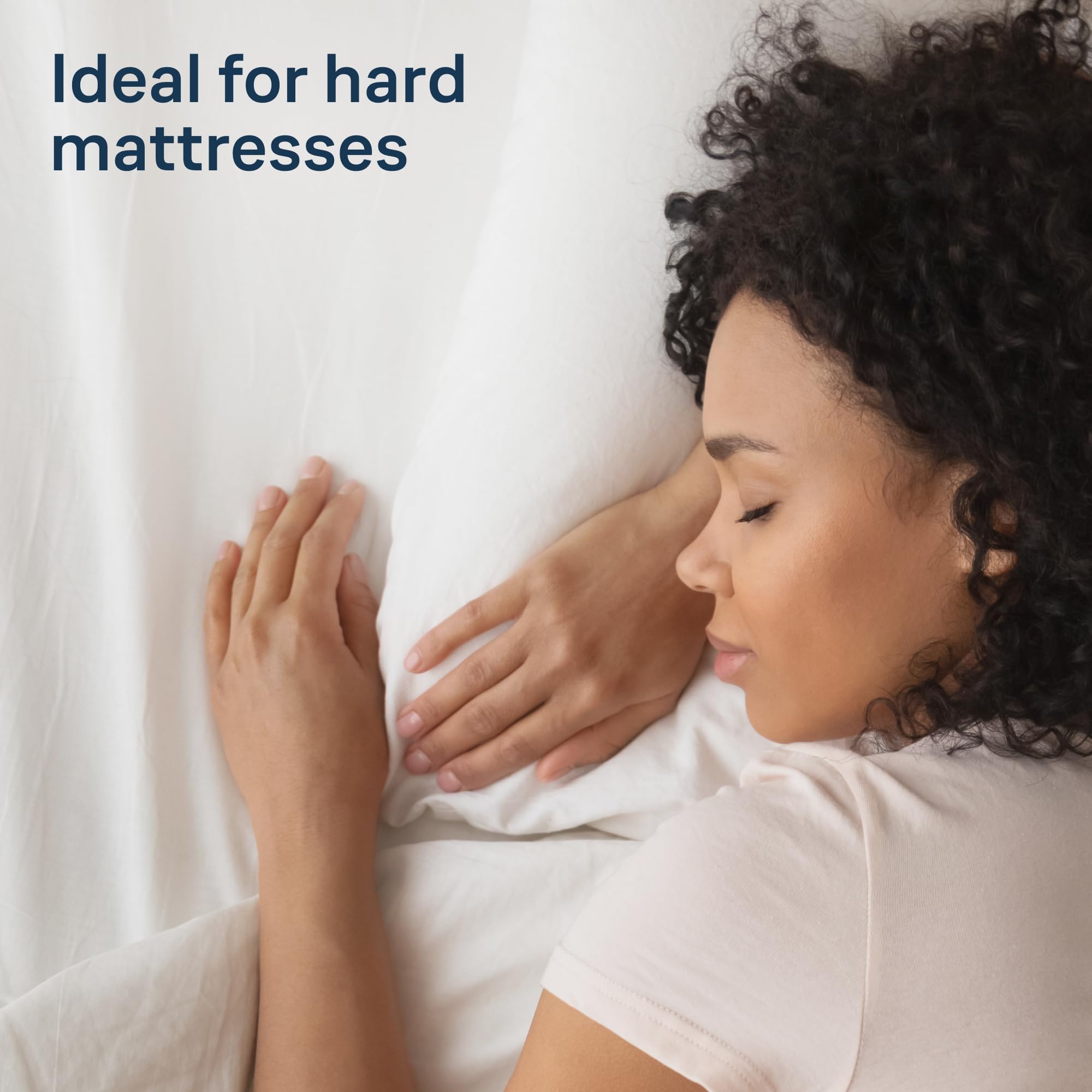 Niagara Cotton Small Double Mattress Topper - 2.5 cm Thick Breathable Pillow Top Mattress Pad for Back Pain Relief - Pocket Topper Fits 20-50 cm