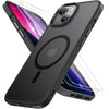 Miracase for iPhone 13 Case for MagSafe [with 2X Screen Protectors] [TOP Military-Grade Protection] Anti-Fingerprint, Translucent Matte Shockproof