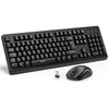 TECKNET Wireless Keyboard and Mouse Set, Ergonomic 2.4G Cordless Keyboard & Mouse Combo Silent, Full-Size, Spill-Resistant with Nano USB Receiver for