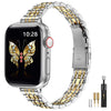 MioHHR Slim Straps Compatible with Apple Watch Strap 38mm 40mm 41mm 42mm(Series 11/10),Thin Stainless Steel Metal Chain Band for Women iWatch Straps