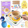 Fizzyo Pottery Wheel for Kids - Pottery Studio Arts & Crafts Kit for Kids Ages 8-12 with 2 Pack Painting Kit Air Dry Clay, Mini Clay Making Pottery