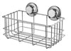 SANNO Suction Shower Caddy Shower Organiser Bathroom Caddy Wall Shelves Kitchen Storage Basket Holder for Gel Holder Bathroom Storage Shampoo,