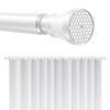 Shower Curtain Pole Extendable Curtain Poles 113-197cm Shower Curtain Rod no Drilling Tension Rods for Curtains Telescopic Extendable Curtain Rail for