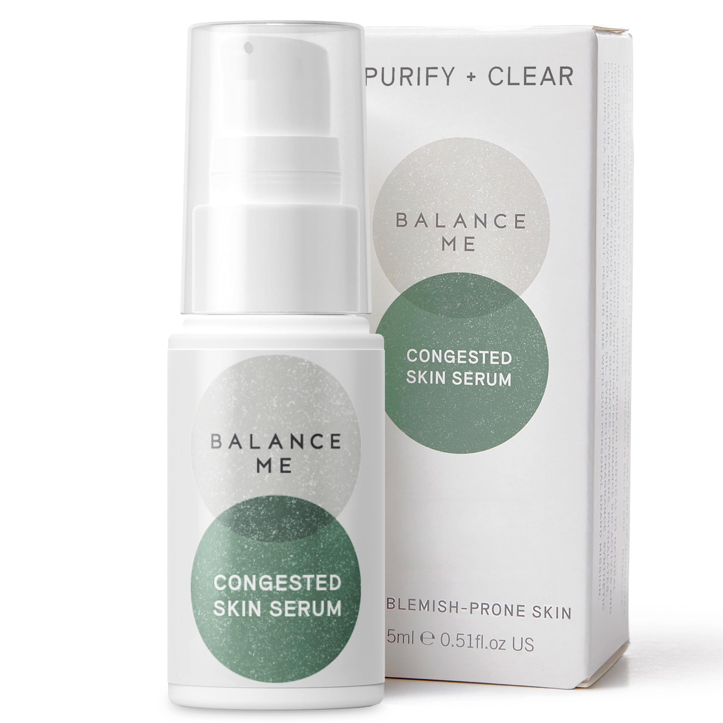 Balance Me Congested Skin Serum, Spot and Acne Treatment, Topical Spot Gel for Blackheads and Irritated Skin, 15ml