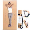 YOMANIS XXLux Cork Yoga Mat Extra 80 cm Wide + 8 mm Thick Non-Slip Good Grip Cork Workout Premium Mat + Cotton Yoga Strap Can also be Used as a Carry