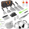 zycBernoi Griddle Accessories Kit, 20 PCS Flat Top Grill Accessories for Blackstone Camp Chef, Metal Spatula Set with Burger Press,Basting