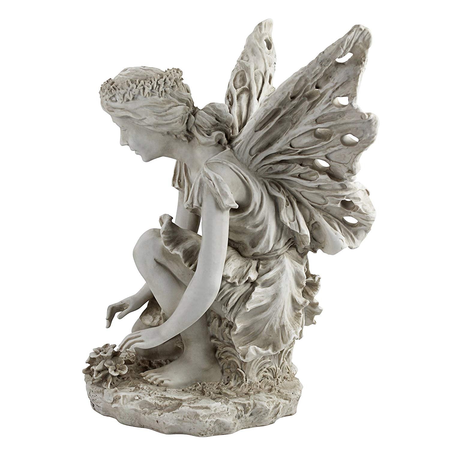 Design Toscano KY71004 Garden Statue, Resin, Grey, 17 Inch