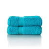 Glart Premium Set of Terry Hand Towels, Range of Terry Towels in 6 Colours and 5 Sizes, Colour: Turquoise, 2X Hand Towels 50 X 100 cm