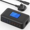 Binamao USB C Charger, 200W Multi USB Charger ? 8-Port Charging Station, USB Charging Hub with LCD Screen, 65W PD Fast Charger for MacBook, iPad,