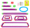 ilauke Knitting Looms Set, Including 1 Purple Plastic Removable Loom Frame and 1 Blue Round Non-Removable Loom Frame with 3 Crochet Hooks, 2 Yarn