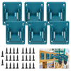 6 Packs Wall Mount Tool Holder for Makita 18V 14.4V Drill Tools & Power Multitool, Machine Holder Tool Storage, Hanger for Drill Tools with Screws
