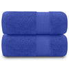 GC GAVENO CAVAILIA Fade Resistant Bathroom Set, 700 GSM Premium Quality Extra Absorbent 100% Cotton Towel, Egyptian, Royal Blue, 2PK Bath Sheet