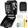 Laihur Key Safe Wall Mounted Police Approved Outdoor, Key Lock Box for 12 Digit with Code, Combination Keysafe Waterproof Sparekeys Lockbox for Home