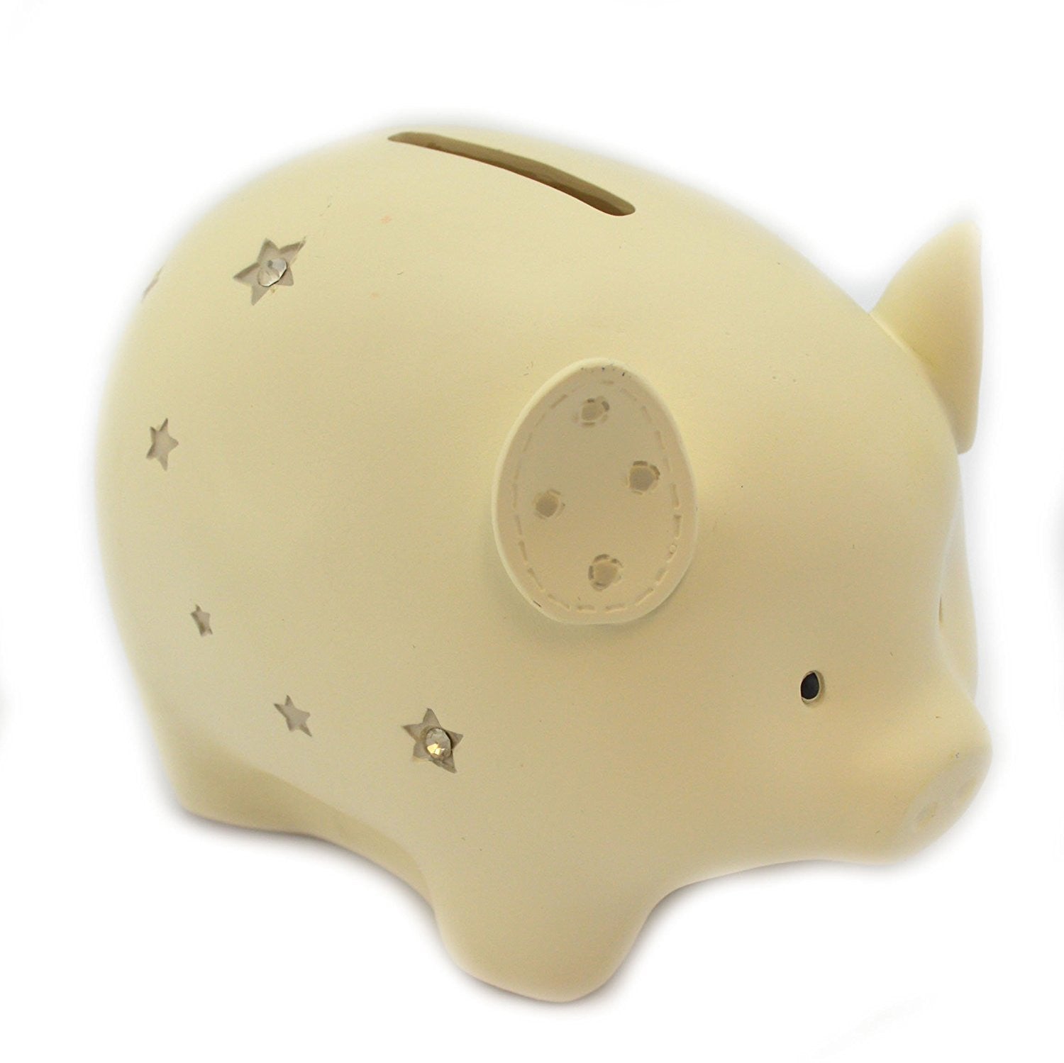 Bambino Star Decorated Cream Pig Money Bank \ Savings Bank