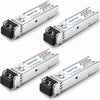 QSFPTEK 4Pack 1000Base-SX Transceiver Gigabit Multimode SFP to LC Module, MMF 850nm,550m,DOM, Mini-GBIC for Cisco GLC-SX-MMD, Meraki MA-SFP-1GB-SX,